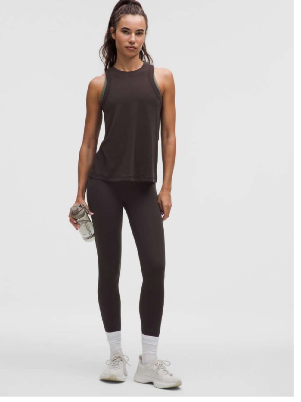 Lululemon Jersey Training Tank Top Sequoia SZ 12